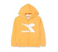 Diadora JU.Hoodie FZ, Orange Tangerine, S Bambini e Ragazzi