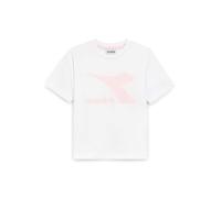Diadora JU.T-Shirt SS BL T, Super White/Wild Rose, L Unisex