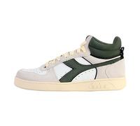 Diadora Magic Basket Demi Cut Suede Leather, Scarpe da Ginnastica Unisex-Adulto, White/Dark Forest, 43 EU