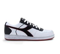 Diadora Magic Basket Low Icona Leather Sneaker Unisex, White Red Granata 41 EU