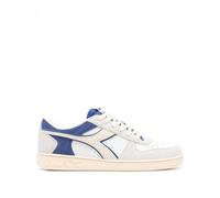 Diadora Magic Basket Low Suede Leather, Scarpe da Ginnastica Unisex-Adulto, White/Blue Eyes, 39 EU