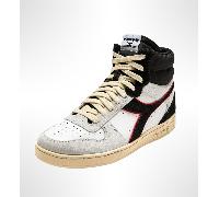 Diadora Magic Basket Mid Suede, Scarpe da Ginnastica Unisex-Adulto, White/Ferrari Red Italy, 45 EU