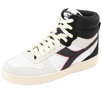 Diadora Magic Basket Mid Suede, Scarpe da Ginnastica Unisex-Adulto, White/Ferrari Red Italy, 37 EU