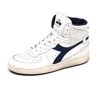 Diadora Heritage Mi Basket Used - Sneakers Alte In Pelle Bianco - Uomo Scarpe