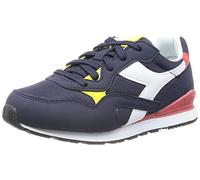 Diadora N.92 Ps, Scarpe da ginnastica, Unisex - Bambini e ragazzi, Peacoat White High Risk Red, 29 EU