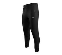 Diadora - Pantaloni da Allenamento da Uomo, Colore Nero, Grigio, S