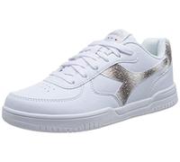 Diadora Raptor Low Glitter Wn, Scarpe da ginnastica Donna, White Silver, 39 EU