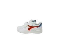 Diadora Raptor Low PS, Scarpe da Ginnastica, White/Salsa/Coronet Blue, 35 EU