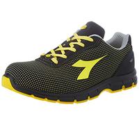 Diadora Run Atom Low S3 SRC ESD, Scarpe da Ginnastica Uomo, Black/Yellow Croms, 48 EU