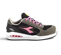 Diadora Utility Run Net AB Low S1PS, scarpe di sicurezza unisex 35 EU male Grigio Scuro/Nero/Fucsia