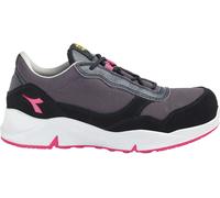 Diadora Utility Athena Text Low S1PL FO SR ESD, Scarpa da Lavoro Antinfortunistica Bassa - Donna (Nero/Fucsia, Numeric_41)