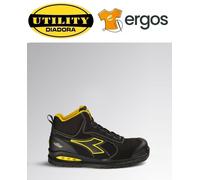 DIADORA Scarpe RUN NET AB MSTR MID S3 SR SC ESD da Lavoro Alte Pelle Scamosciata