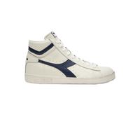 Diadora Game L High Waxed, Sneaker Unisex - Adulto, Bianco White Blue Mar Caspio, 42 EU