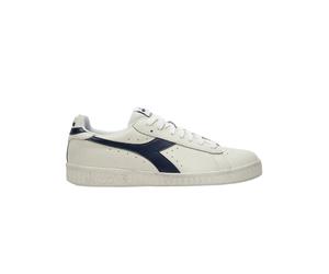 Diadora Sneakers Game L Low Waxed Pelle Bianco/Blu Mar Caspio