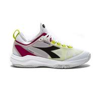 Diadora Speed Blushield Fly 4+ Scarpa Per Terra Rossa Donna - Bianco, Giallo Neon, Taglia: 38.5
