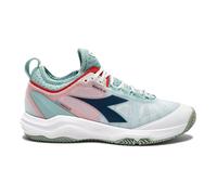 Diadora Speed Blushield Fly 4 + Scarpa Per Terra Rossa Donna - Bianco, Mint, Taglia: 37