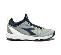 Diadora Speed Blushield Fly 4 + Scarpa per terra rossa Uomini-grigio,blu in grigio, Taglia: 40