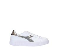 Diadora Step P Bright Reptile, Scarpe da Ginnastica Donna, White/Gold, 38 EU