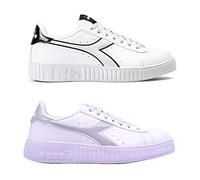 Diadora Step P, Scarpe da Ginnastica Donna, White/Black/Persian Violet, 38 EU