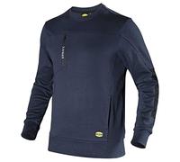 Diadora Sweatshirt Crew Litework Felpa da Uomo, Blu Navy Classico, L