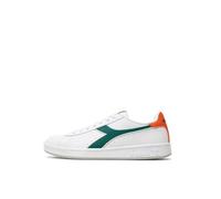 Diadora TORNEO, Scarpe da Ginnastica Unisex-Adulto, White/Persimmon Orange, 45 EU