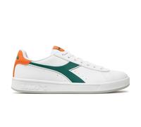 Diadora TORNEO, Scarpe da Ginnastica Unisex-Adulto, White/Persimmon Orange, 40 EU