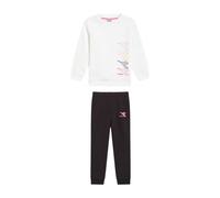 Diadora Tracksuit Tuta Girocollo Felpata Bambina Ragazza Bianca