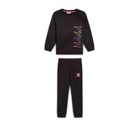 Diadora Tracksuit Tuta Girocollo Felpata Bambina Ragazza Nera