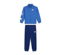 Diadora Tracksuit Tuta Zip Intera Felpata Bambino Ragazzo Blu