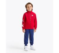 Diadora Tuta FZ Logo Junior Red Salsa 2XL Rosso
