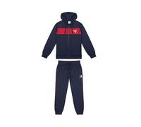 Diadora Tuta Uomo Art.072 Cotone leggero Full Zip con Cappuccio Blu XXL