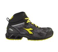 Diadora Utility Shark SI Mid S3S, stivali di sicurezza unisex 42 EU female Nero/Grigio/Giallo