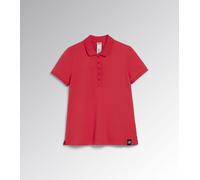 Diadora Utility DONNA POLO MC ATHENA manica corta ROSSO IBISCO 177674 45013