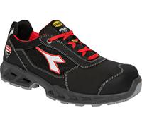 Utility Diadora Shark Engine Low S1PS FO SR ESD, Scarpe Antinfortunistiche Unisex-Adulto, Black/Red, 46 EU