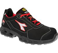 Utility Diadora Shark Engine Low S3S FO SR ESD, Scarpe Antinfortunistiche Unisex-Adulto, Black/Red, 48 EU