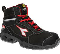 Diadora Utility Shark Engine Mid S3S FO SR ESD, Scarpe Antinfortunistiche Unisex-Adulto, Black/Red, 47 EU