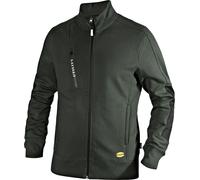Diadora Utility Litework, giacca da lavoro in felpa L male Verde Scuro/Nero
