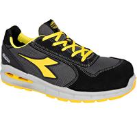 Diadora Utility Run A.Box Low S1PS, scarpe di sicurezza unisex 43 EU male Nero/Grigio Scuro/Giallo