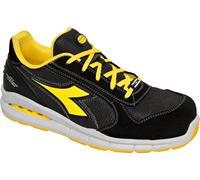 Diadora Utility Run Net AB Low S1PS, scarpe di sicurezza unisex 40 EU female Nero/Grigio Scuro/Giallo