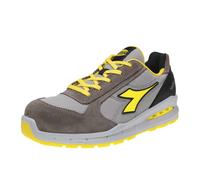 Utility Diadora - Scarpa da Lavoro Bassa Run Net Airbox Low S1P SRC per Uomo e Donna (EU 46), Alluminio Grigio Vento