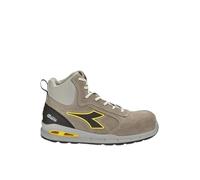 Diadora Utility Run A.Box Mid S3S, stivali di sicurezza unisex 42 EU male Grigio Chiaro/Nero/Giallo