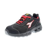 Utility Diadora Shark Engine Low S3S FO SR ESD, Scarpe Antinfortunistiche Unisex-Adulto, Black/Red, 42 EU