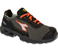 Diadora Utility Shark SI Low Leather S3S, scarpe di sicurezza un 46 EU male Grigio Scuro/Nero/Rosso Fluo