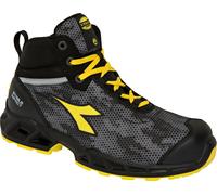 Diadora Utility Shark SI Mid S3S, stivali di sicurezza unisex 43 EU female Nero/Grigio/Giallo