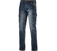 Pantalone pantaloni jeans elasticizzati da lavoro DIADORA STONE CARGO denim blu
