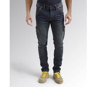 Pantalone pantaloni jeans elasticizzati da lavoro DIADORA STONE CARGO denim blu