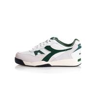 DIADORA Scarpe Casual Uomo Winner SL Sneakers Bianco off-White Dettagli Verde Prato Ecopelle e Pelle Scamosciata (Numeric_43)