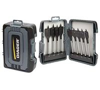 Diager, Cofanetto 9 punte piatte Quick-Lock Ø14-16-18-20-22-24-26-28-30 mm