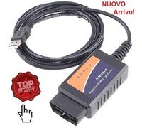 DIAGNOSI AUTO INTERFACCIA USB OBD OBD2 TUTTA LA QUALITA' OBDII CAVO CANBUS DTC