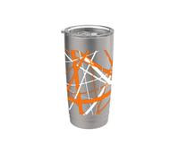 Diagonal Dynamics Burned-Orange e White Bicchiere termico in acciaio inox doppia parete